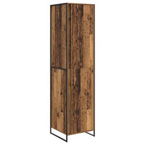 vidaXL Warderobe mit T&uuml;r 2 pcs Altholz 50 x 50 x 200 cm Holzwerkstoff