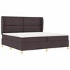 vidaXL Boxspringbett mit Matratze Dunkelbraun 200 x 200 cm Stoff