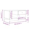 vidaXL Couchtisch R&auml;uchereiche 85,5x51x45 cm Holzwerkstoff