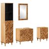 vidaXL Badezimmerschrank-Set 4 Stk. Massivholz Mango
