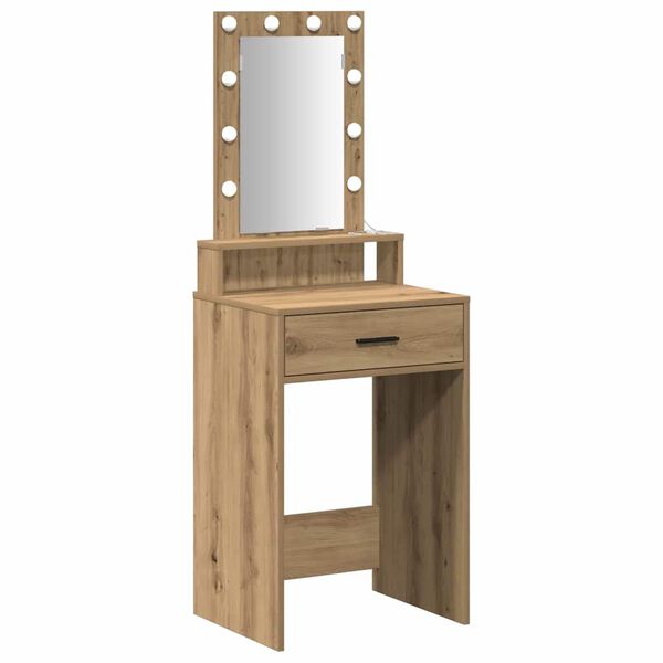 vidaXL Schminktisch mit Speicher Braun 50 x 41 x 140 cm Holzwerkstoff