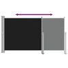 vidaXL Ausziehbare Seitenmarkise 140x300 cm Schwarz