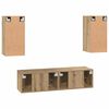 vidaXL TV-Schrank-Set Wandmontiert 4 pcs Artisan-Eiche 60 x 30 x 30 cm