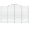 vidaXL Gabionen mit Hochbogen 15 Stk 300x50x180/200cm Verzinktes Eisen