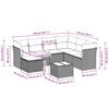 vidaXL 8-tlg. Garten-Sofagarnitur mit Kissen Hellgrau Poly Rattan