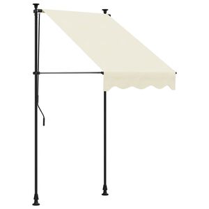vidaXL Markise Einziehbar Creme 100x150 cm Stoff und Stahl