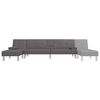 vidaXL Schlafsofa in L-Form Grau 255x140x70 cm Kunstleder