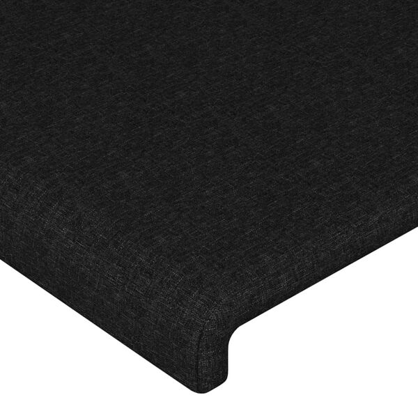 vidaXL Kopfteile 2 Stk. Schwarz 90x5x78/88 cm Stoff