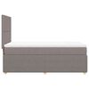 vidaXL Boxspringbett mit Matratze Taupe 100x200 cm Stoff