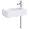 vidaXL Waschbecken f&uuml;rs Badezimmer Chrom 45,5 x 25,5 x 13 cm Metall