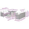 vidaXL Gartensofa-set mit Kissen 11 pcs Grau Poly-Rattan