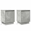 vidaXL Nachttisch 2 stk. Beton Grau 39 x 34,5 x 50 cm Holzwerkstoff