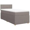vidaXL Boxspringbett mit Matratze Taupe 90x200 cm Stoff