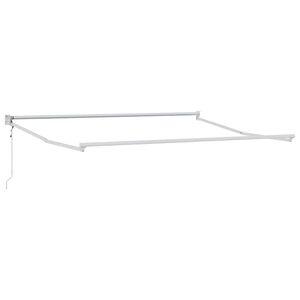 vidaXL Ausziehbarer Sonnenschirmrahmen Wei&szlig; 300 x 250 cm Aluminium