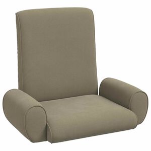 vidaXL Verstellbarer Fu&szlig;sessel Khaki Grobvelours
