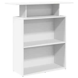 vidaXL Empfangstresen Wei&szlig; 100 x 40 x 104 cm Holzwerkstoff