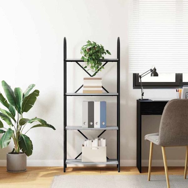 vidaXL B&uuml;cherregal Graues Sonoma 60 x 30 x 146 cm Holzwerkstoff