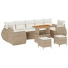 vidaXL Gartensofa-set 10 stk. 7-Sitzanzahl Beige und Creme Poly-Rattan