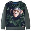 vidaXL Kinder-Sweatshirt Dunkles Khaki 104