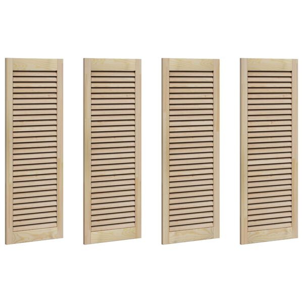 vidaXL Schrankt&uuml;r 4 pcs Natur 140.5 x 2 x 59.5 cm Massives Kiefernholz