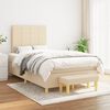 vidaXL Boxspringbett mit Matratze Creme 120x200 cm Stoff