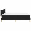 vidaXL LED Boxspringbett mit Matratze Schwarz 200 x 200 cm Stoff