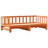 vidaXL Ausziehbares Tagesbett Wachsbraun 193,5 x 184 x 66 cm
