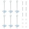 vidaXL Erdanker 6 stk. &Oslash;10 x 30 cm Galvanisiertes Metall Silber