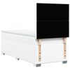 vidaXL Boxspringbett mit Matratze Weiß 90x200 cm Kunstleder