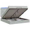 vidaXL Ottoman-Bett mit Matratze und LED Hellgrau 160 x 200 cm Samt