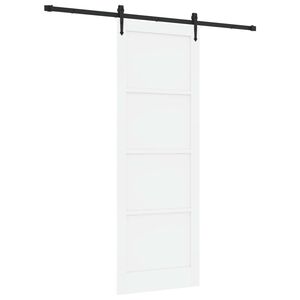 vidaXL Schiebet&uuml;r ORKDAL Wei&szlig; 83 x 232 cm Massives Kiefernholz