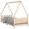 vidaXL Kinderbett 90x190 cm Massivholz Kiefer