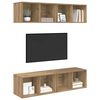 vidaXL TV-Schrankset 4 pcs Artisan-Eiche 37 x 37 x 72 cm Holzwerkstoff