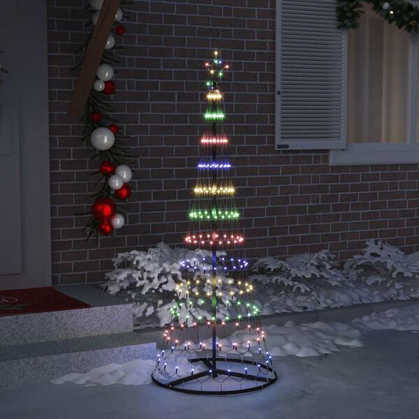 vidaXL LED-Weihnachtsbaum mit 230 LEDs Mehrfarbig 184,5 cm Metall