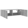 vidaXL TV-Wandschrank mit LED-Leuchten Grau Sonoma 100x35x31 cm