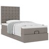 vidaXL Ottoman-Bett mit Matratze Taupe 80x200 cm Stoff