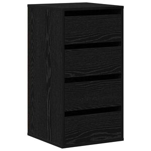 vidaXL Schubladenschrank Schwarz 40 x 41 x 76 cm Holzwerkstoff