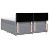 vidaXL Boxspringbett mit Matratze Hellgrau 180x200 cm Stoff