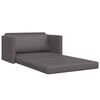 vidaXL Schlafsofa 110cm Grau Kunstleder