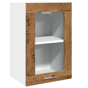vidaXL H&auml;ngeschrank Lyon Glas Altholz-Optik 40x31x60 cm Holzwerkstoff