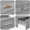 vidaXL Aufbewahrungsbettgestell Graues Sonoma 160 x 200 cm