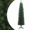 vidaXL K&uuml;nstlicher Weihnachtsbaum Schlank mit St&auml;nder Gr&uuml;n 240 cm PVC