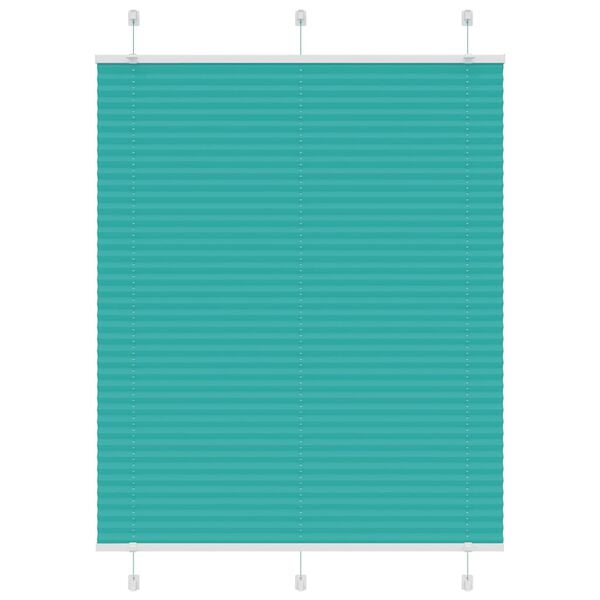 vidaXL Plissee Petrolgr&uuml;n 105x150 cm Stoffbreite 104,4 cm Polyester