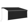 vidaXL Markise Automatisch mit Rollo LED Windsensor 3x2,5m Anthrazit