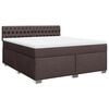 vidaXL Boxspringbett mit Matratze Dunkelbraun 180x200 cm Stoff
