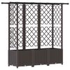 vidaXL Hochbeet mit Rankgitter und Dach Braun 162,5 x 40 x 138 cm PP