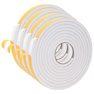 vidaXL Selbstklebendes Schaumstoffband 4 stk. Wei&szlig; 20mm x 5m CR-Schaum