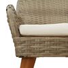 vidaXL Garten Essgruppe mit Kissen 9 pcs Beige Poly-Rattan