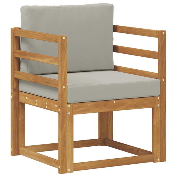 vidaXL Outdoor-Sofa Massives Akazienholz und Polyester