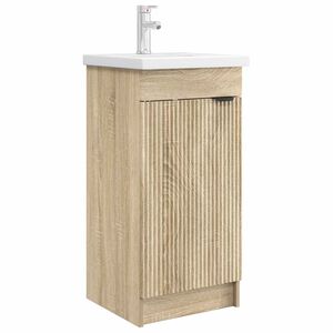 vidaXL Badezimmerschrank mit Waschbecken Sonoma-Eiche
